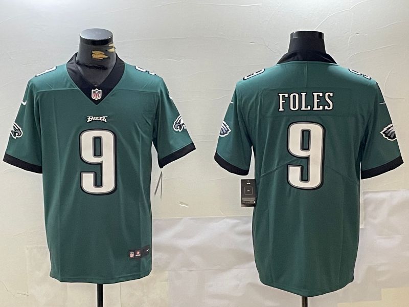 Men Philadelphia Eagles #9 Foles Green 2024 Nike Vapor Limited NFL Jersey
